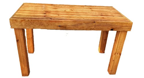 שולחן עץ טבעי 120/60