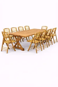 שולחן נזירים טבעי חשוף 220/100