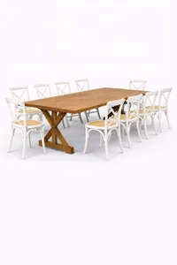 שולחן נזירים טבעי חשוף 220/100