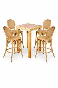 שולחן עץ טבעי 76/76