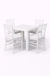 שולחן לבן 65/65 ס"מ