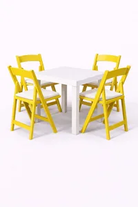 שולחן לבן 65/65 ס"מ