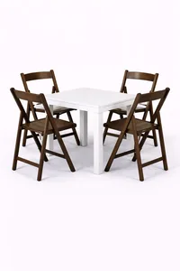 שולחן לבן 65/65 ס"מ