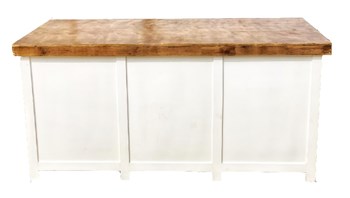 מזנון לבן-פלטת עץ