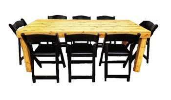 שולחן עץ טבעי 200/90 ס"מ