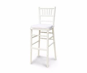 כיסא בר צ'ברי לבן