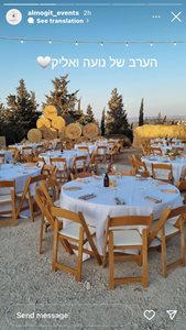 חתונה מושב נעורה עץ טבעי 350 איש.