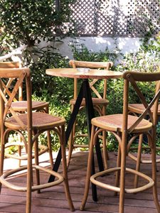 שולחן בר טוסקני=כסא בר איקס טבעי.