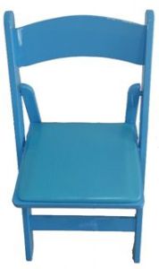 כיסא עץ מתקפל תכלת