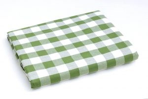 מפית משובצת ירוק לבן