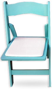 כיסא עץ מתקפל תכלת