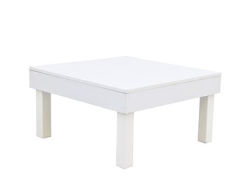 שולחן נמוך לבן 60/60 ס"מ