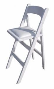 כיסא בר מתקפל לבן