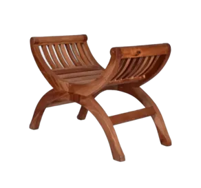 ספסל אוכף עץ טיק